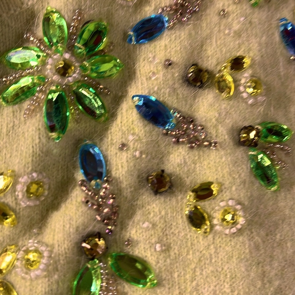 Free People Soft Green Beaded Cardigan - Picture 12 of 12